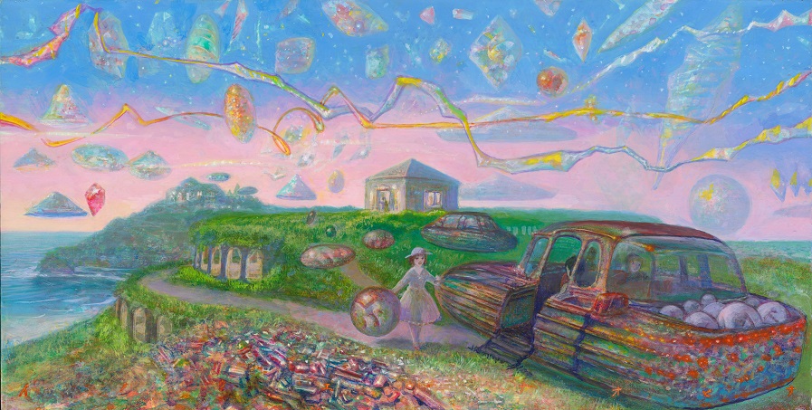 新作絵画展　池袋東武の６階美術画廊にて、５月１日(木)から７日（水）まで　最新作に加え、版画や小品、漫画（コミックス）も展示します。会期中は会場にいる予定ですので、どうぞお立寄り下さい。