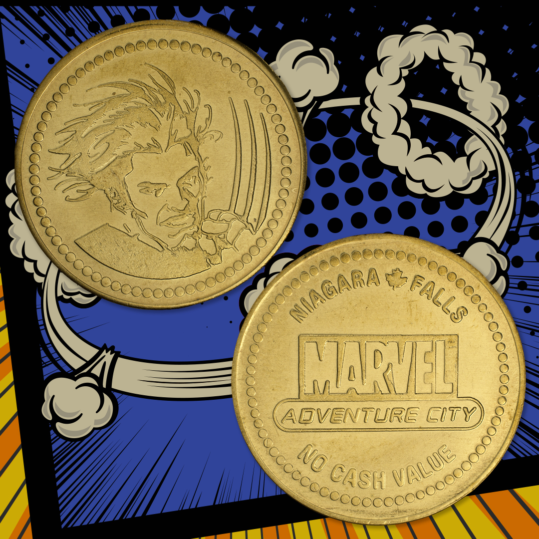 BoCMuseum's tweet image. 🕹️ Tokens function like money inside an arcade and outside act as advertising. 
Pop culture and comic fans will recognize this fellow. 
For the rest of us, he’s Wolverine. 
#SaturdayArtifact 
#NationalCoinWeek 🪙
@ANACoins