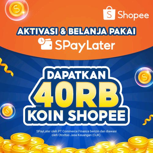 Dapatkan 40rb Koin Shopee! Aktivasi &amp; belanja pakai SPayLater. Registrasi di id.shp.ee/aqhynv5 atau gunakan kode SPL2027379885760110643. S&amp;K berlaku Click id.shp.ee/aqhynv5 or use code SPL2027379885760110643 to activate now!