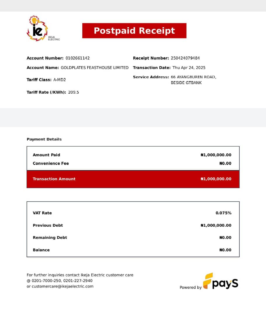 Adeyinkakoya's tweet photo. @ieServe good afternoon
Please am reporting Ikorodu service manager, he disconnect our light, and we call him severally but he didn't respond to us, we are doing business we pay millions monthly, but it seems he care not. Pls kindly ask him to connect us back. https://t.co/D9W9jM3QGu
