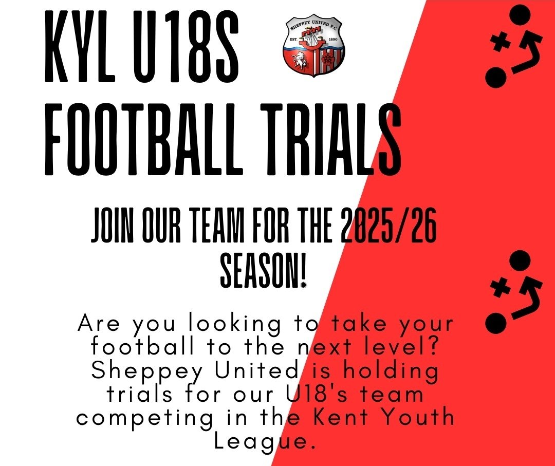 Sheppey United Youth FC. (@fcsheppey) on Twitter photo Join a club with a real and proven player pathway with <a href="/KentYouthLeague/">KentYouthLeague</a> and <a href="/IsthmianLeague/">The Pitching In Isthmian League</a> u18 players moving into u23s <a href="/SheppeySportsFC/">Sheppey Sports FC</a> and <a href="/SheppeyUFC/">Sheppey United FC</a> 1st team.
Contact 07469728038 for details. Join a club with a real and proven player pathway with <a href="/KentYouthLeague/">KentYouthLeague</a> and <a href="/IsthmianLeague/">The Pitching In Isthmian League</a> u18 players moving into u23s <a href="/SheppeySportsFC/">Sheppey Sports FC</a> and <a href="/SheppeyUFC/">Sheppey United FC</a> 1st team.
Contact 07469728038 for details.