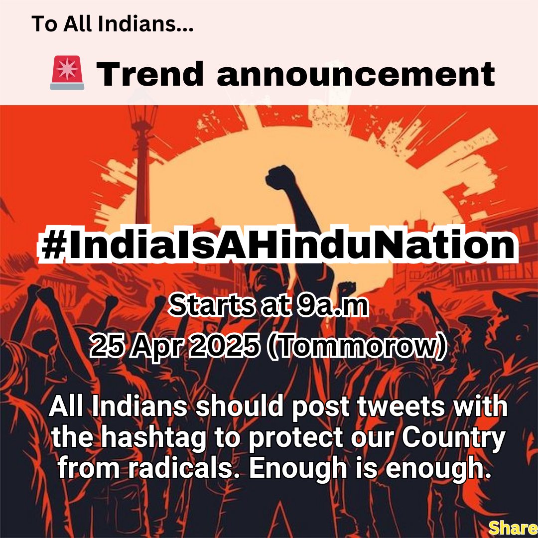 Enough is enough , time to announce- Bharat is a Hindu nation.