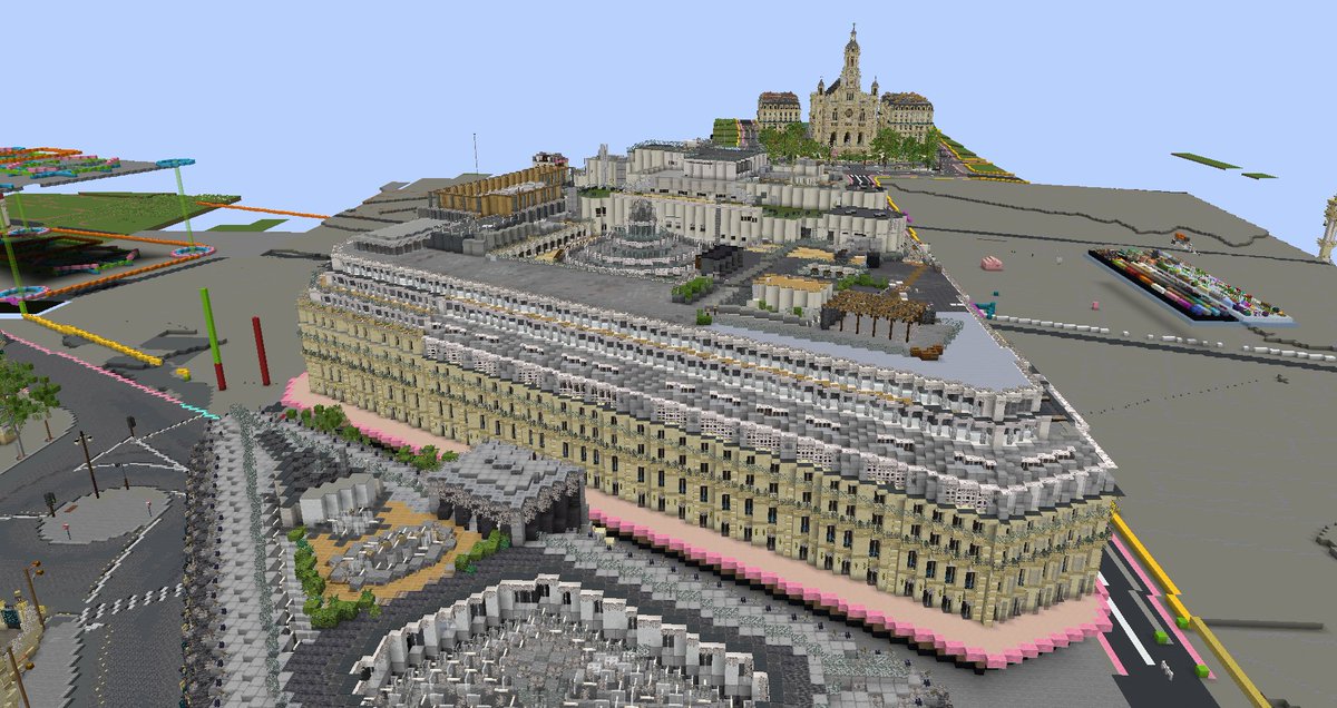 Only shops and awning left for the first part of the Galeries to be completed !!

#Minecraft #minecraft建築コミュ