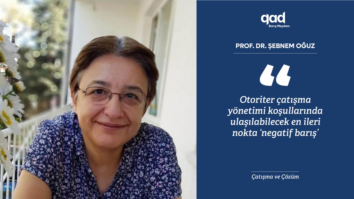 QADinstitute's tweet image. Prof. Dr. Şebnem Oğuz ( @sebnemoguz ) : "Barışa toplumun tüm kesimlerinin değil ezilenlerin ihtiyacı vardır. Liberal çatışma yönetimi, barışın toplumsallaşması sürecinde sermaye ile ezilenlerin rollerini eşitleme eğilimindedir."
qad.institute/index.php/prof…