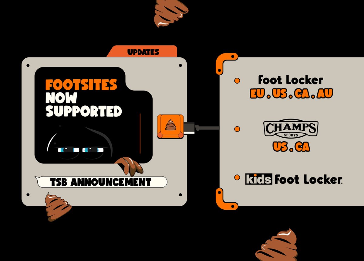 The Shit Bot (@the_shit_bot) on Twitter photo Footlocker US
Footlocker EU
Footlocker CA
Footlocker AU
Champssports US
Chapmssports CA
Kids Footlocker
All live, in record time! 🔥
1x Repost wins 1x TSB key 💩 Footlocker US
Footlocker EU
Footlocker CA
Footlocker AU
Champssports US
Chapmssports CA
Kids Footlocker
All live, in record time! 🔥
1x Repost wins 1x TSB key 💩