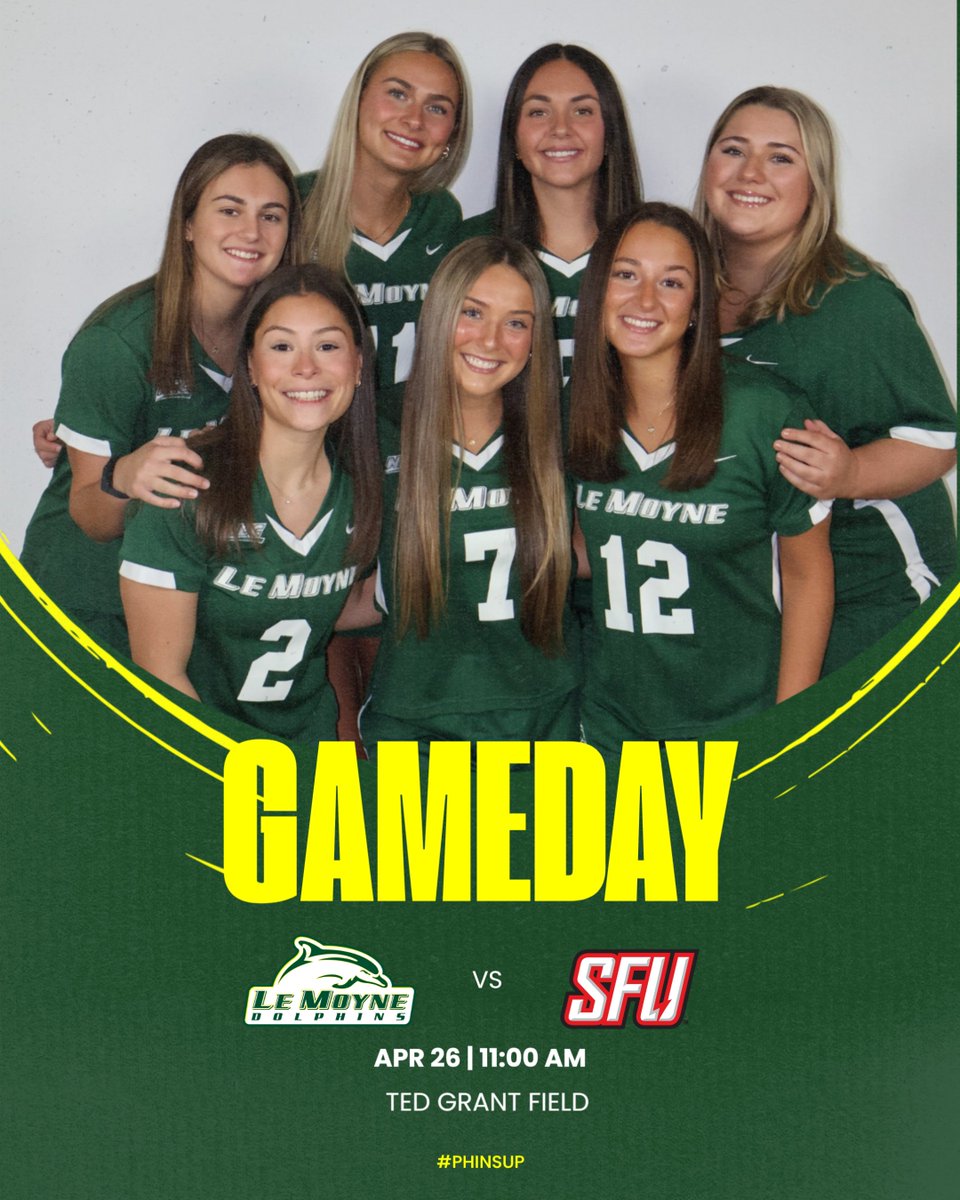 IT’S GAME DAY!! and SENIOR DAY!! We're playing for the final berth in next week's NEC Championships!!

🆚 Saint Francis University Red Flash
🏟️ Ted Grant Field – Syracuse, N.Y.
⏰ 11:00 AM
📺 necfrontrow.com/game/13186
📊 lemoynedolphins.com/sidearmstats/w…
📜 lemoynedolphins.com/news/2025/4/25…