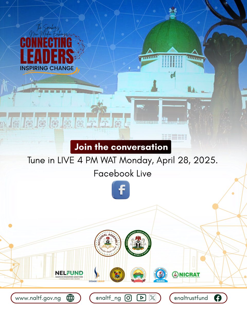 naltf_ng's tweet photo. Young people are not just the future—they are the now. Join the conversation on April 28!
#YourVoice #YourPlatform #YourParliament #NewMediaExchange https://t.co/Xj6w3fssWV