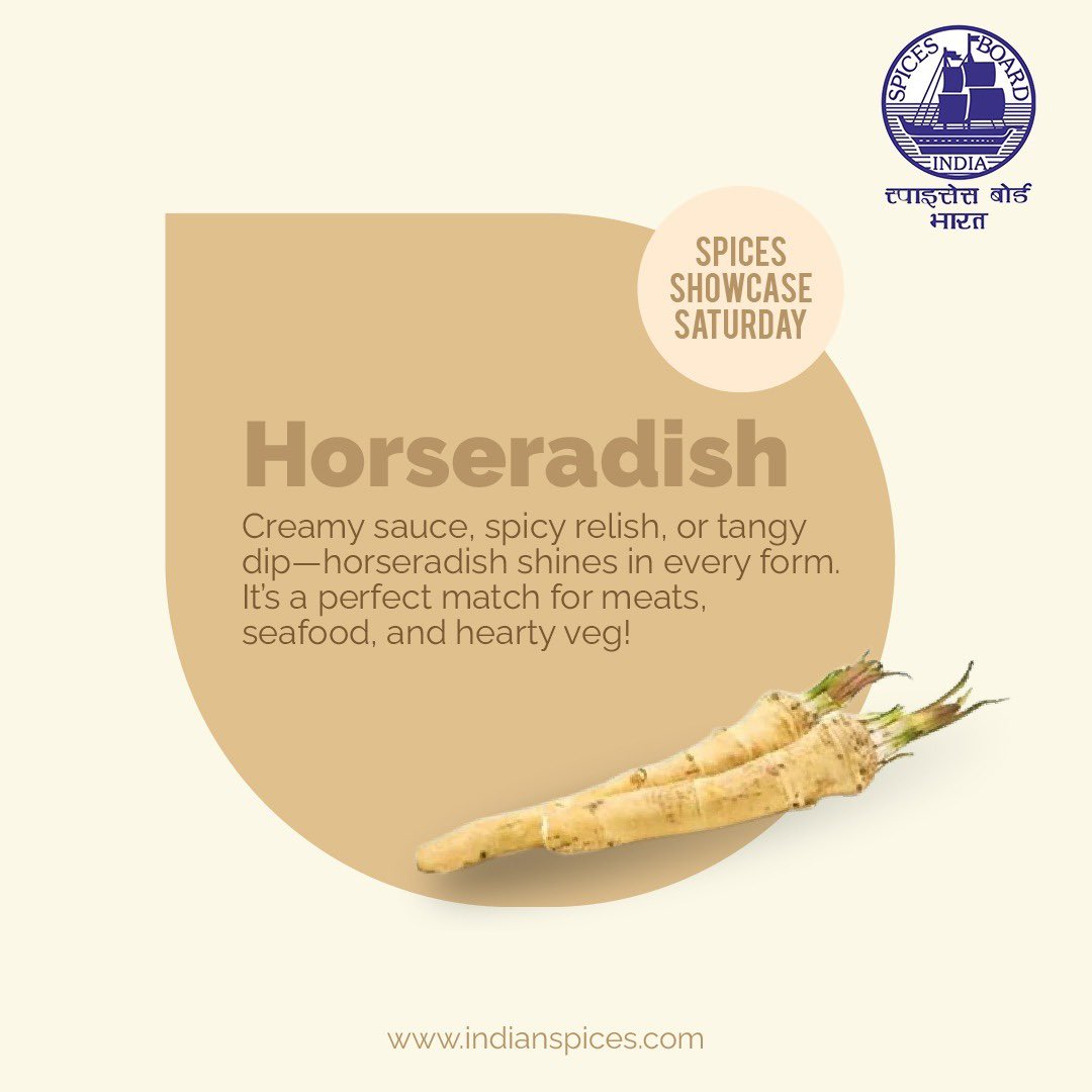Spices_Board's tweet image. Spice versatility at its finest
@DoC_GoI 
#SpiceShowcaseSaturday #HorseradishMagic #FlavourFusion #SpicyEats