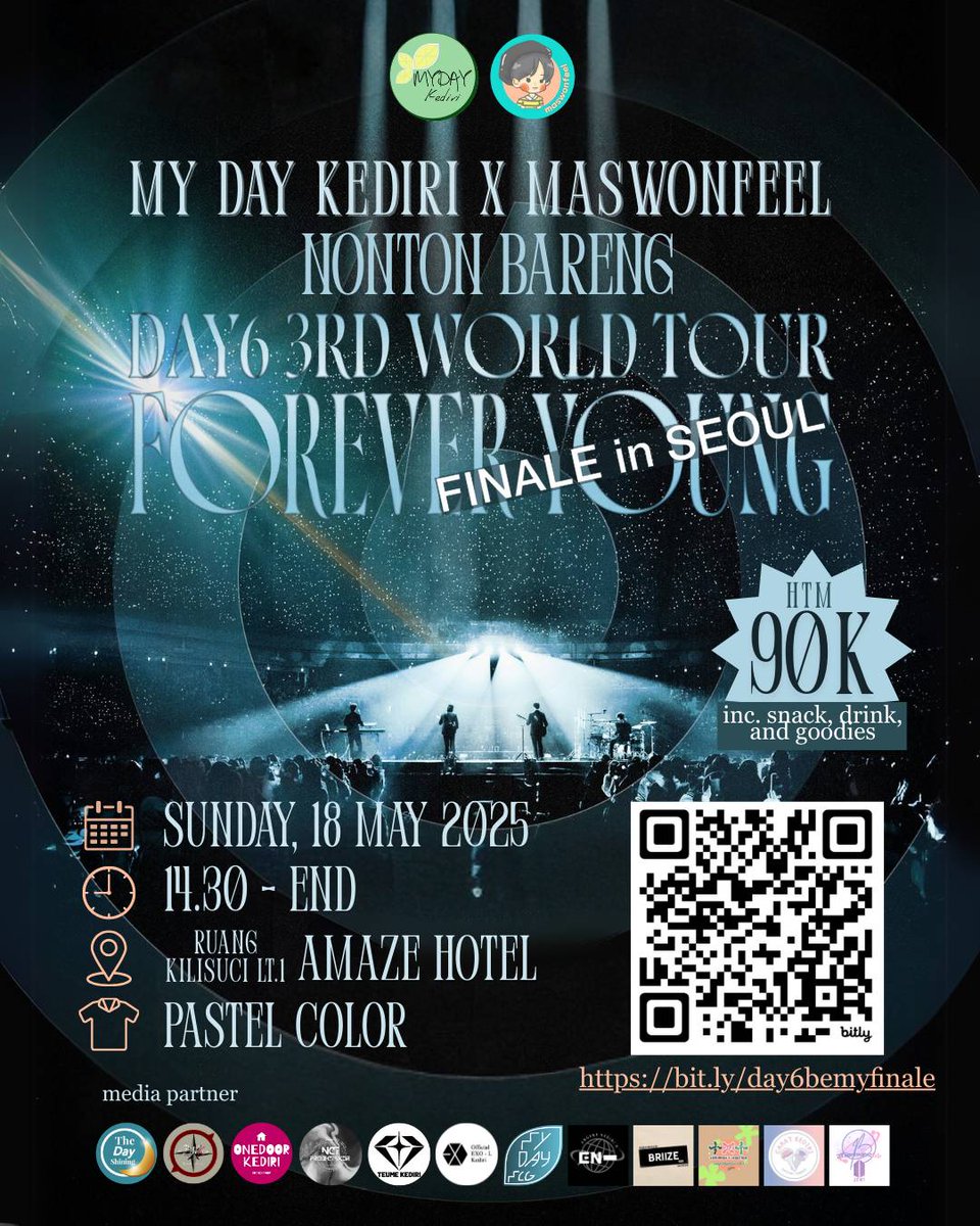 ⬇️Link nobar ⬇️
bit.ly/day6bemyfinale

❗️10 Mei 2025. 17.00 PM❗️

more info: DM <a href="/MyDayKediri/">Myday Kediri</a>
cp: 08973277949 (Fany)