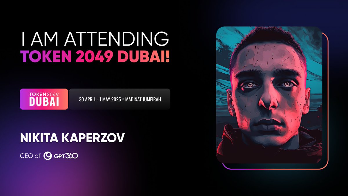 Ceobraingamings's tweet image. 🌟 Excited to share that I, together with the GPT360 team, will be attending Token2049 Dubai from April 28th to May 4th! 🇦🇪🚀
We’re looking forward to meeting amazing people, exploring new opportunities, and building strong connections across the Web3 space.
If you're around,…