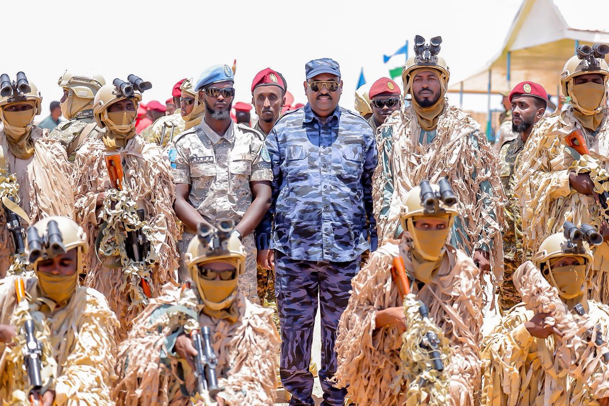 Puntland maritime police force (PMPF) operator in full ghillie suit, equipped with a Knight’s Armament SR-25 Designated Marksman Rifle (DMR).