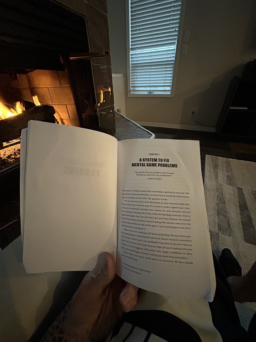 Good morning ☀️ 

As the win streak continues and I continue to slowly size up, fully focused on keeping my mental game sharp 🔪 

6am Saturday morning reading is very peaceful 🙏