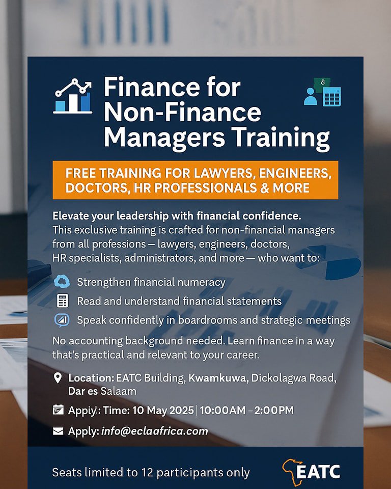 EclaLtd's tweet photo. 📣 Calling All Non-Finance Professionals!
Lawyers. Engineers. Doctors. HR specialists. Project managers.
This is YOUR time to master the language of finance!

Join our Finance for Non-Finance Managers FREE training designed to equip you with
✅ Financial numeracy skills
#Finance https://t.co/kQnuBJPvjL