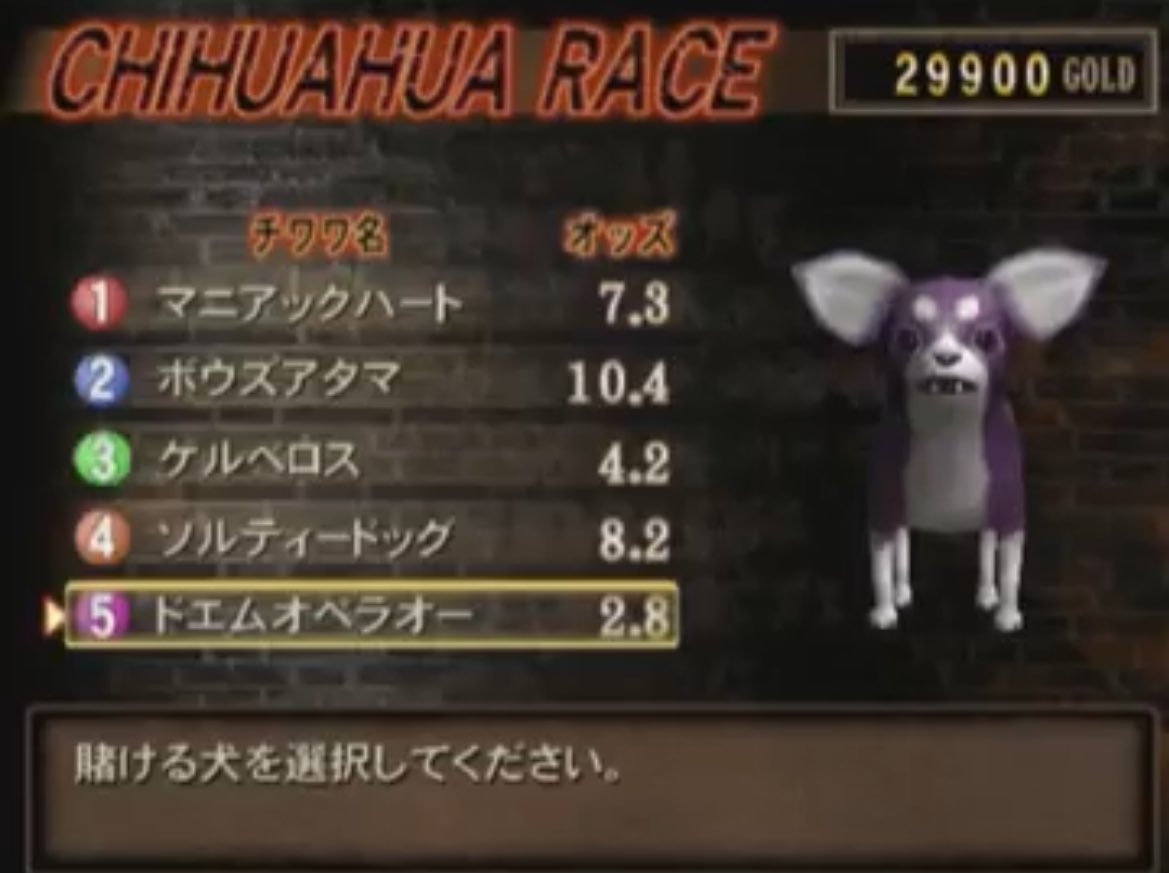 しかもあのカラバリ達でゲーム内で チワワレースとか言うふざけた
