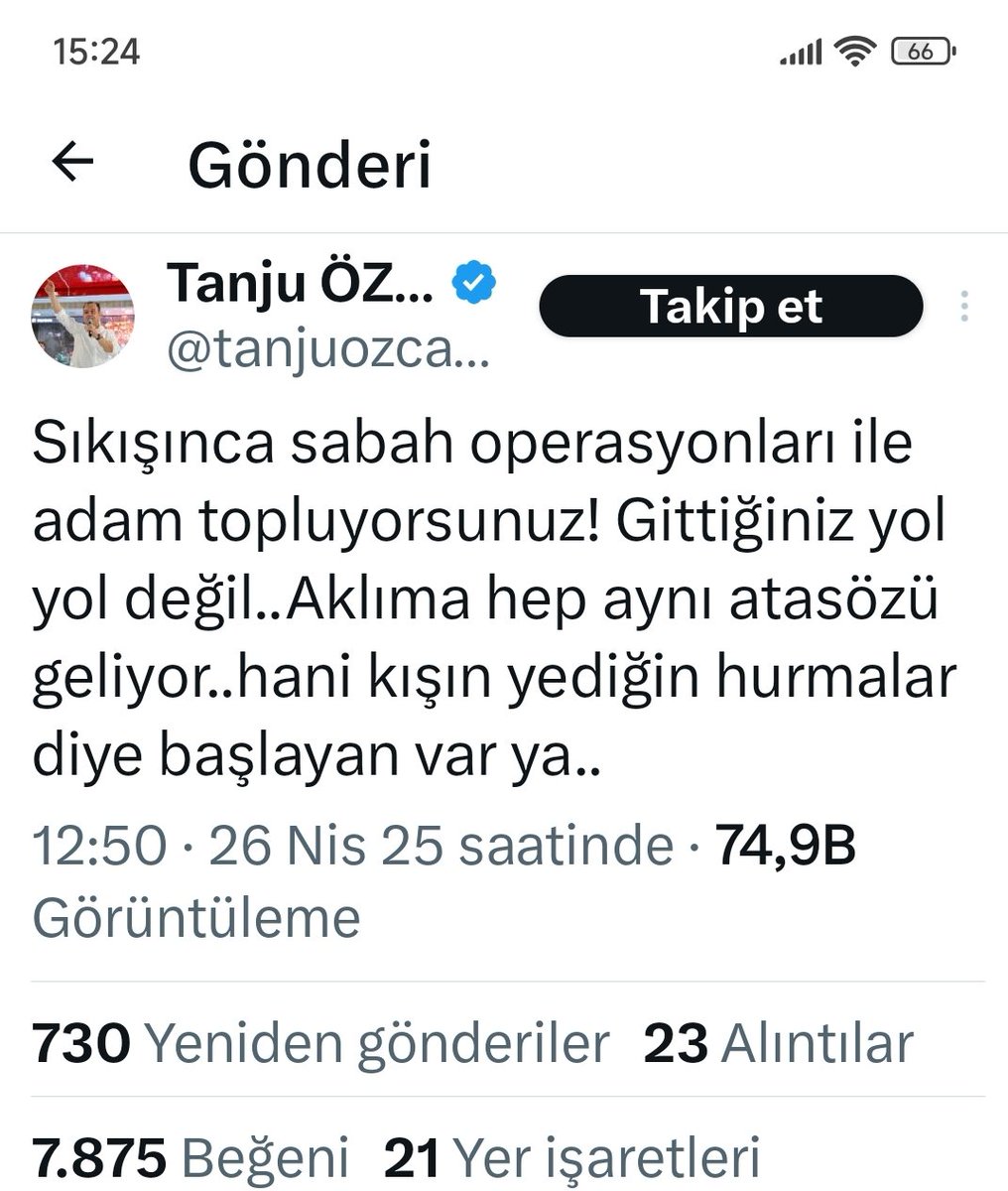 Bozuk saat Tancu bu kez doğru göstermiş(!) 
Evet kışın yediğiniz hurmalar şimdi nasıl da tırmalıyor sizi di mi loo? 🤪