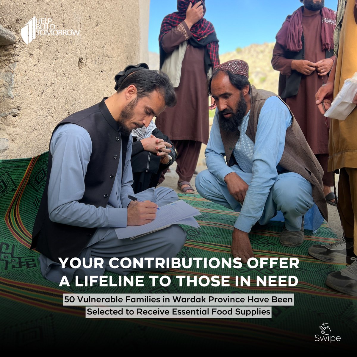 HBT_ORG's tweet photo. The HBT team recently visited Saydabad District in Wardak Province with the mission of supporting families in need. This trip aimed to identify vulnerable families and distribute essential food packages to them.

This initiative is part of our continuous commitment to aid our fellow citizens facing hardship and to enhance their quality of life.

Together, we can make a meaningful difference and bring positive change to the lives of those who need it most.

🔗 Take action now: https://t.co/QAPDPxWgMQ
📱 You can also reach us through WhatsApp: +1 (571) 398-9570.
📝 Note: HBT is a 501(c)(3) tax-exempt organization.
___
#helpinghands #Spreadhope  #changelives #SponsorshipOpportunities #SaveLive #HBT #savelives #DonateNow #HBTCares #Kindness #AfghanWomen #afghanwomen #foodpackage #food