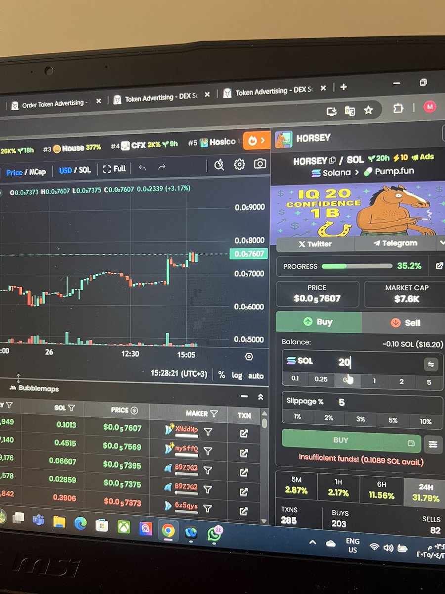 $HORSEY breakout alert!
Volume rising, chart pumping, and this horse is just warming up!
Ride it early — next stop: the moon!
Buy here: [dexscreener.com/solana/9dwgbqh… 

#HORSEY #Crypto #Solana #memecoins