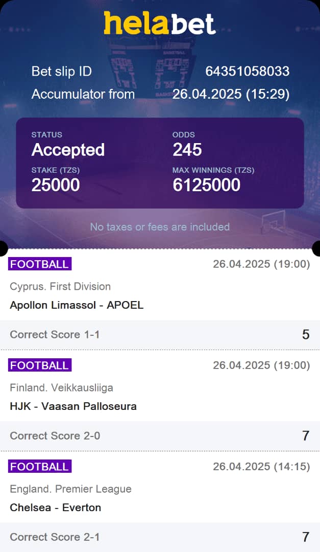 Amir Kiemba (@amirkiemba) on Twitter photo CORRECT SCORE | HELABET
Slip Code๐74358
Bet at your own risk
๐
<a href="/10PrinceJunior/">Chinimi10Tz</a>
@Watu_Mikeka2
@HawaMatiko
<a href="/Ninja__plus/">Ninja plus๐ฐ๐ช๐น๐ฟ</a>
<a href="/kanyiNjoroge254/">Mikesoul</a>
<a href="/Mabululu5/">MABULULU VETA</a>
<a href="/B3tPr0/">BetPro Tips</a>
<a href="/CHINGA_KID_/">CHINGA๐</a>
<a href="/ChopaWang/">รhรธpรซr</a> CORRECT SCORE | HELABET
Slip Code๐74358
Bet at your own risk
๐
<a href="/10PrinceJunior/">Chinimi10Tz</a>
@Watu_Mikeka2
@HawaMatiko
<a href="/Ninja__plus/">Ninja plus๐ฐ๐ช๐น๐ฟ</a>
<a href="/kanyiNjoroge254/">Mikesoul</a>
<a href="/Mabululu5/">MABULULU VETA</a>
<a href="/B3tPr0/">BetPro Tips</a>
<a href="/CHINGA_KID_/">CHINGA๐</a>
<a href="/ChopaWang/">รhรธpรซr</a>