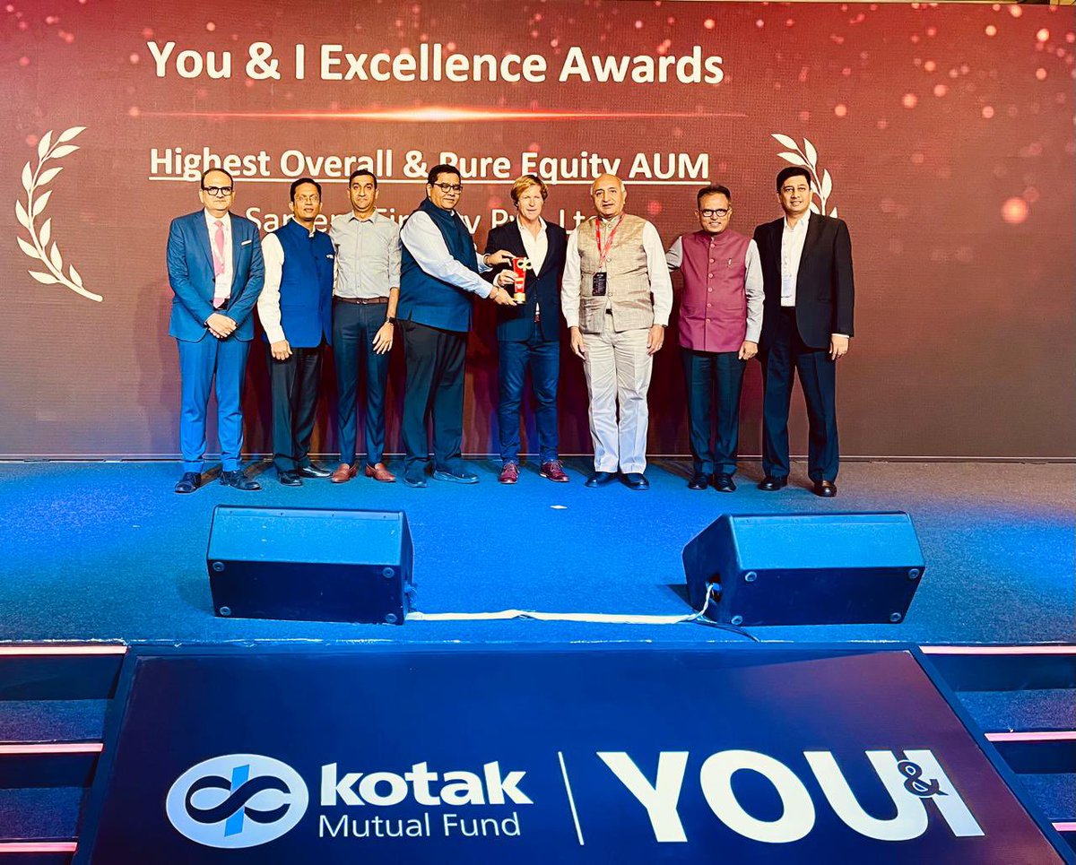 Gratitude. Pride. Inspiration.

Receiving the award for Highest Assets Under Management and Equity Assets, and that too from the legendary Jonty Rhodes, was an unforgettable moment at Kotak You and I event in Delhi.
A symbol of clarity, trust, and dedication — I felt the weight