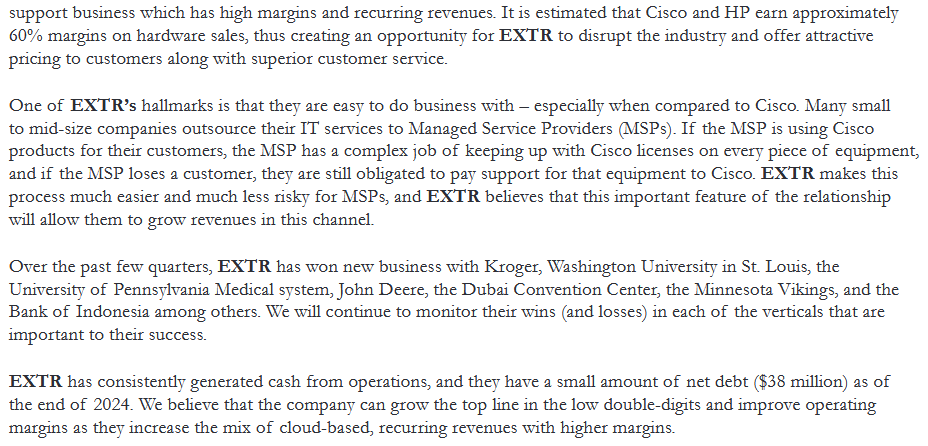 _iinvested's tweet photo. 1Q'25 SouthernSun Small Cap on $EXTR, $MOD

More fund letters here:
https://t.co/NM0463QOZj https://t.co/s8B8FIihsz