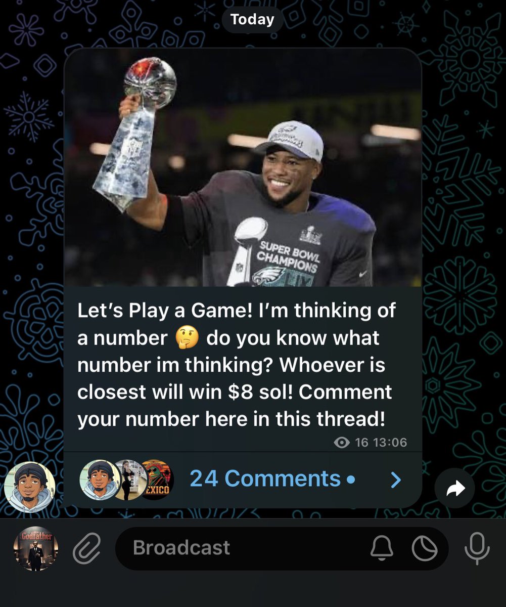 t.me/dday_lifeofdd

You guys are welcome to join how give away section we do this everyday join lets have fun 🍾🍾