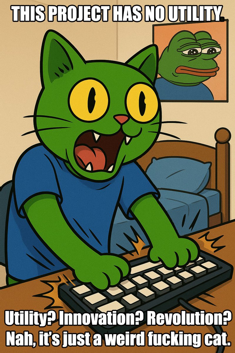 weirdfkcat's tweet photo. YABA..
DABA..
DOOO...
#memecoins #WEIRDFKCAT #SolanaMemeCoins #MemeCoinSeason2025 #Degenerate @pepecoineth #cryptomeme #GOINGVIRAL https://t.co/yIBqfCA79N
