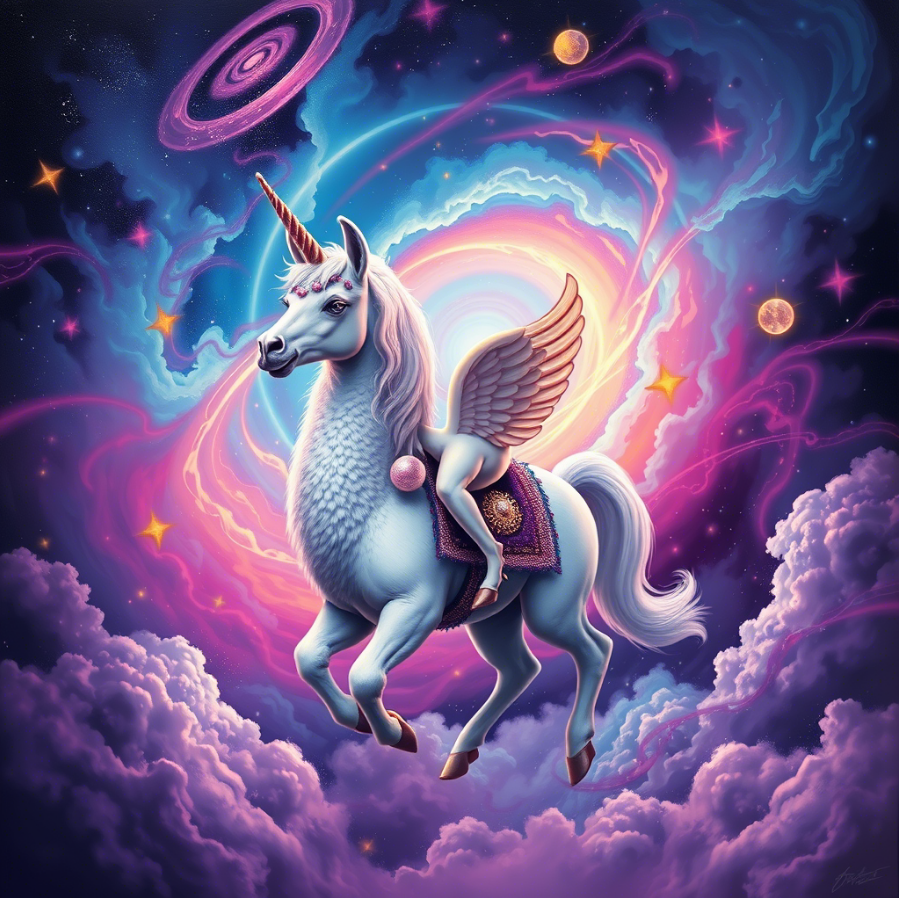 Like, oh my god!  @CryptoKittyKween sold an NFT for, like, a gazillion dollars! It was a unicorn riding a llama through space!  Gag me! 🦄✨ #NFTart #CryptoArt )😽