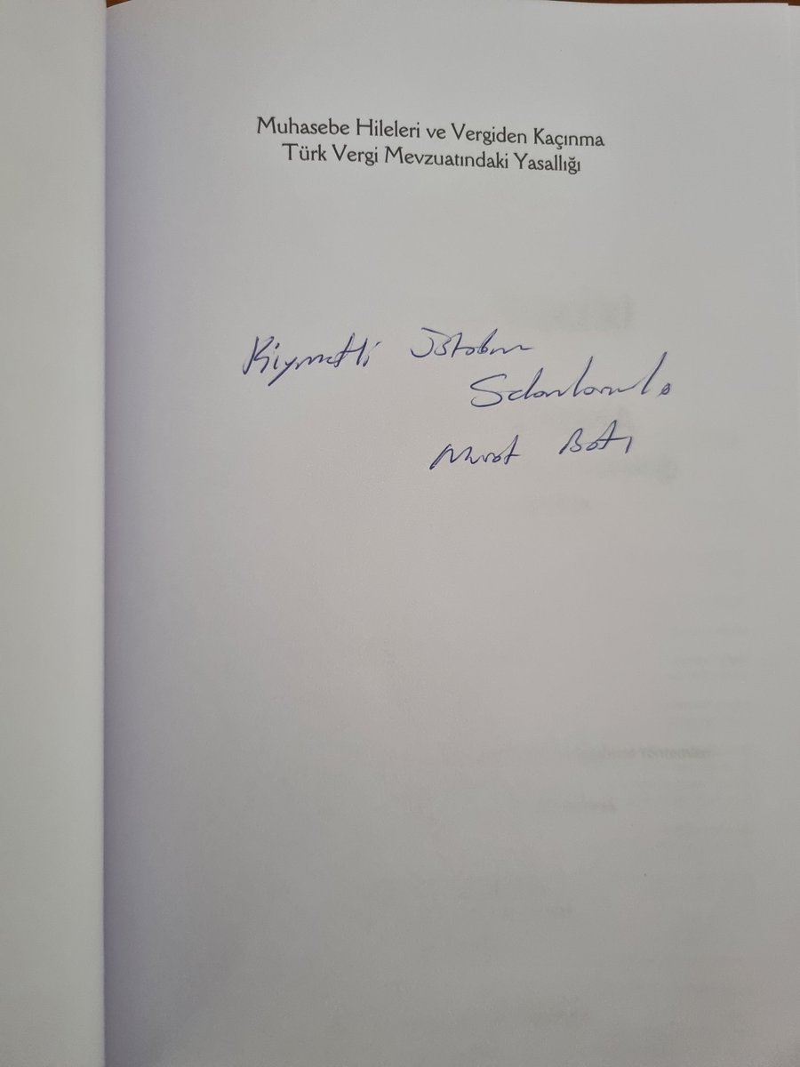 Vergi Hukukçusu (@vergihukukcu) on Twitter photo Sayın Prof.Dr.Murat Batı <a href="/prof_bati/">Murat BATI</a> hocam alanında kapsamlı ve yararlı bir eser olan "Muhasebe Hileleri ve Vergiden Kaçınma" kitabının güncellenmiş 8. baskısını imzalayarak göndermiş. Teşekkür ederim, emeğinize sağlık sayın Hocam. Sayın Prof.Dr.Murat Batı <a href="/prof_bati/">Murat BATI</a> hocam alanında kapsamlı ve yararlı bir eser olan "Muhasebe Hileleri ve Vergiden Kaçınma" kitabının güncellenmiş 8. baskısını imzalayarak göndermiş. Teşekkür ederim, emeğinize sağlık sayın Hocam.