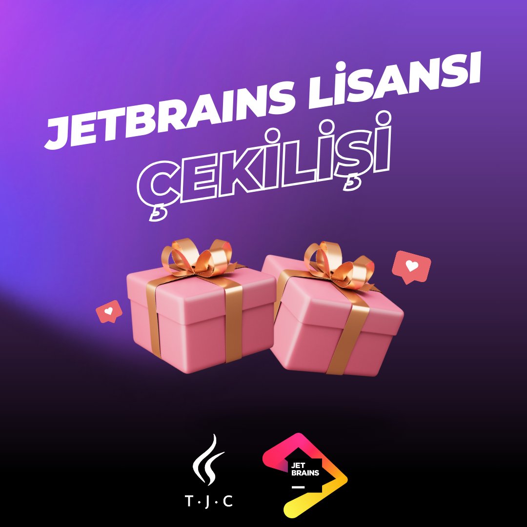 turkiyejavacom's tweet photo. Herkese Merhaba,
Yeni bir çekiliş ile sizlerleyiz🥳🎄

1 tane arkadaşımıza @jetbrains lisansı hediye ediyoruz.

Yapmanız gerekenler; 

1-Bizi takip etmek: @turkiyejavacom
2-Bu postu paylaşmak  

Sonuçları 29 Nisan Salı günü açıklayacağız 😇
Bol şans dileriz!  🍀

#TJC https://t.co/xcQfvwW2t1