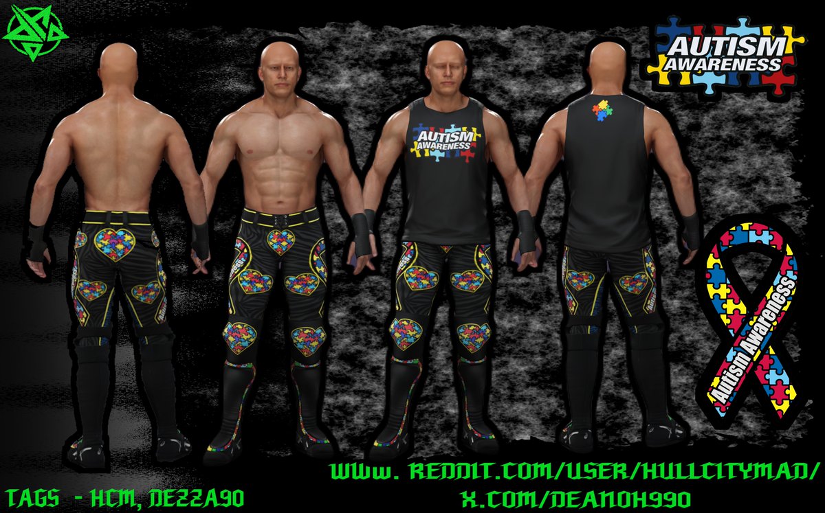 Dean (HCM) 🇬🇧 (@deanoh1990) on Twitter photo For anyone who wants it, there is a non personalised version of this attire now on CC
HCM, DEZZA90, AUTISMAWARENESS are the tags
<a href="/Cbadipoloking/">a nigga ona mission</a>
#wwe2k25 #CAW #Cawmmunity #AutismAwarenessMonth For anyone who wants it, there is a non personalised version of this attire now on CC
HCM, DEZZA90, AUTISMAWARENESS are the tags
<a href="/Cbadipoloking/">a nigga ona mission</a>
#wwe2k25 #CAW #Cawmmunity #AutismAwarenessMonth