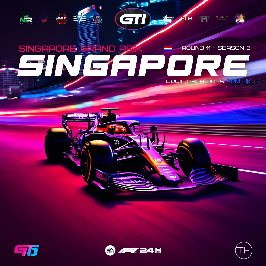 🏁RACE DAY - SINGAPORE GP 🇸🇬🏁

Join us tonight on Twitch at 9pm CET / 8pm UK for Round 11 🔥 twitch.tv/grantrack10
