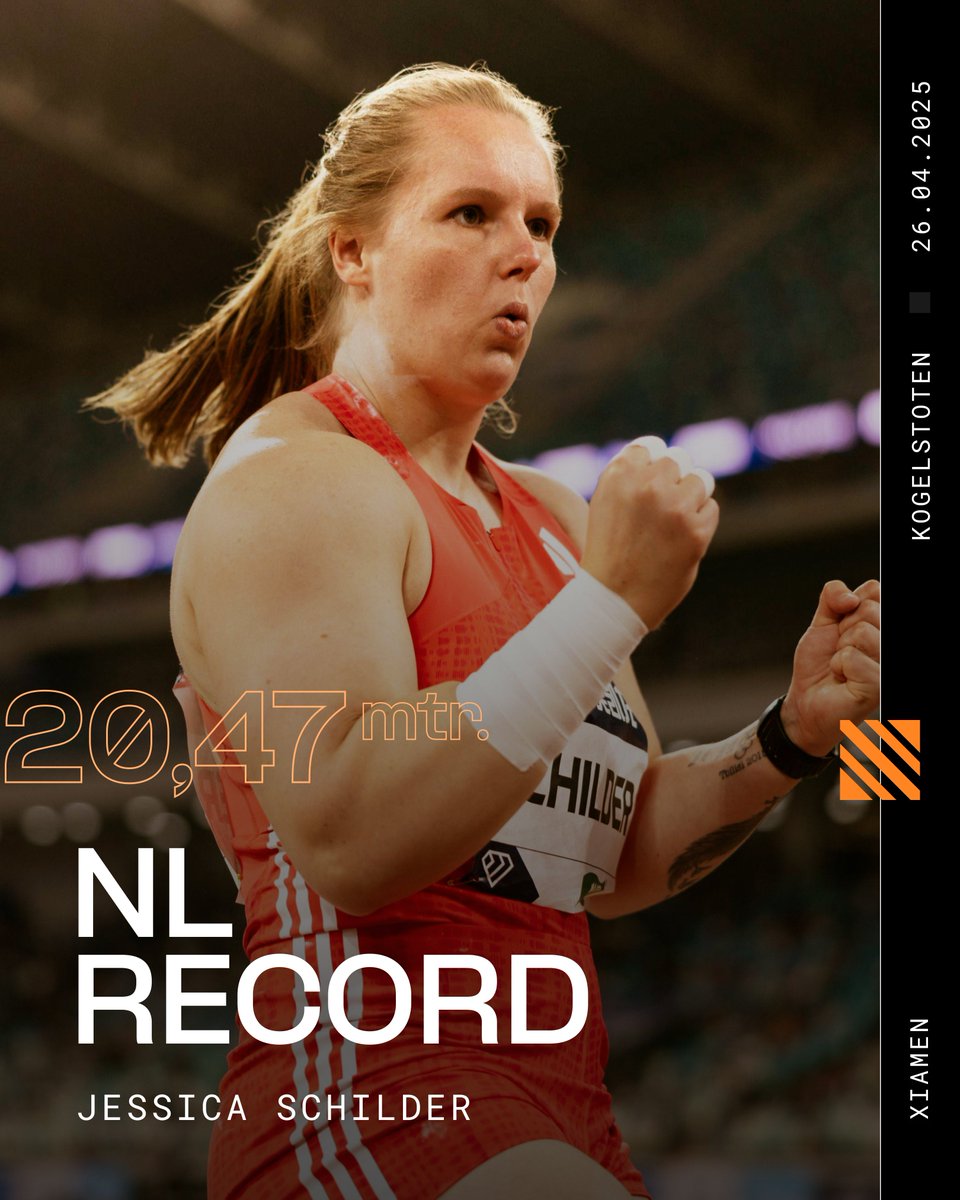 Atletiekunie (@atletiekunie) on Twitter photo En door 💪👑!
Jessica Schilder wint de eerste Diamond League wedstrijd van dit seizoen en verbetert haar Nederlands outdoorrecord kogelstoten naar 20,47 meter 👏
📸 Marta Gorczyńska voor <a href="/Diamond_League/">Wanda Diamond League</a> En door 💪👑!
Jessica Schilder wint de eerste Diamond League wedstrijd van dit seizoen en verbetert haar Nederlands outdoorrecord kogelstoten naar 20,47 meter 👏
📸 Marta Gorczyńska voor <a href="/Diamond_League/">Wanda Diamond League</a>