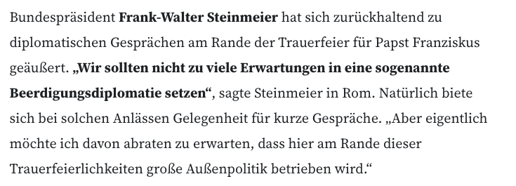 Jan C. O. Behrends (@jan_c_behrends) on Twitter photo Irgendwie wäre es mir angenehmer, er hätte nichts gesagt, vor allem nicht dieses dumme, vorlaute Wort "Beerdigungsdiplomatie". Wer hat ihn denn überhaupt gefragt? <a href="/faznet/">Frankfurter Allgemeine</a> Irgendwie wäre es mir angenehmer, er hätte nichts gesagt, vor allem nicht dieses dumme, vorlaute Wort "Beerdigungsdiplomatie". Wer hat ihn denn überhaupt gefragt? <a href="/faznet/">Frankfurter Allgemeine</a>