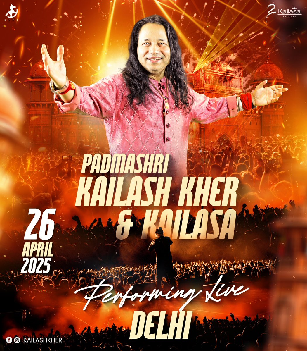 Kailash Kher (@kailashkher) on Twitter photo आज दिल्ली में गूंजेगा कैलासा का अनहत नाद, परमात्मा का मनन और भक्ति संगीत का मंचन, कुछ अनोखा होगा कैलासा के सामान्य गीतों के साथ साथ भक्ति गीतों का भी रंग॥ <a href="/bandkailasa/">Kailasa</a> <a href="/kailasarecords/">Kailasa Records</a> <a href="/KailasaEnt_/">Kailasa Entertainment</a> ॐ आज दिल्ली में गूंजेगा कैलासा का अनहत नाद, परमात्मा का मनन और भक्ति संगीत का मंचन, कुछ अनोखा होगा कैलासा के सामान्य गीतों के साथ साथ भक्ति गीतों का भी रंग॥ <a href="/bandkailasa/">Kailasa</a> <a href="/kailasarecords/">Kailasa Records</a> <a href="/KailasaEnt_/">Kailasa Entertainment</a> ॐ