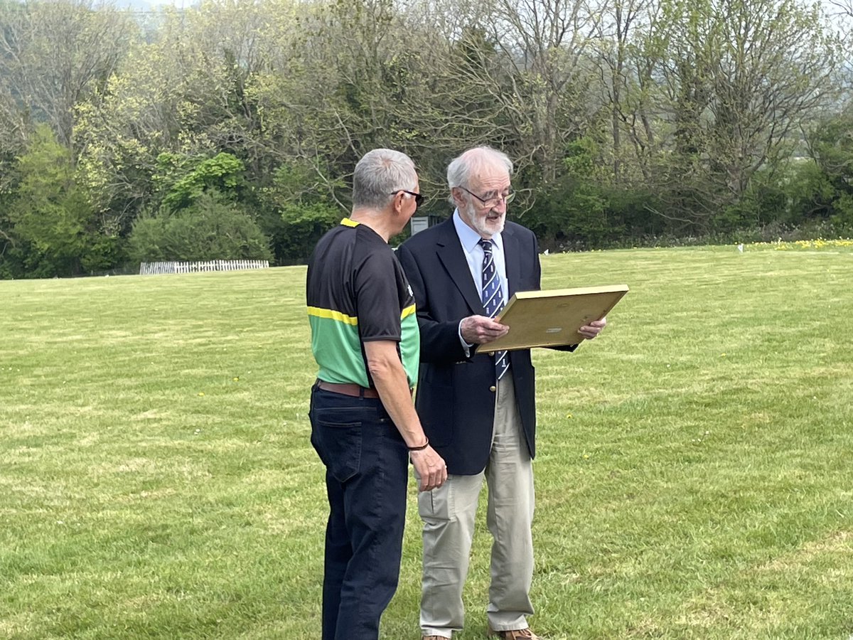 BathfordCC's tweet photo. Outgoing President Stan Cherry’s long service to the club honoured today 👏 https://t.co/VPAeiWJFyQ