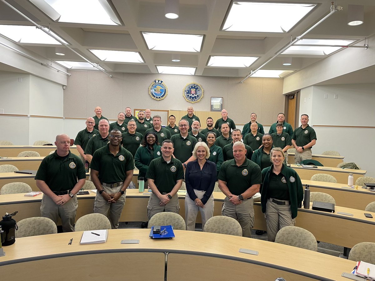 Always love speaking with students at <a href="/FBI/">FBI</a> National Academy. Law enforcement from around the country take 10 weeks of classes at Quantico and earn half their Masters degree from UVA upon graduation. It’s a great program and always an honor to speak. Keep up the great work Session