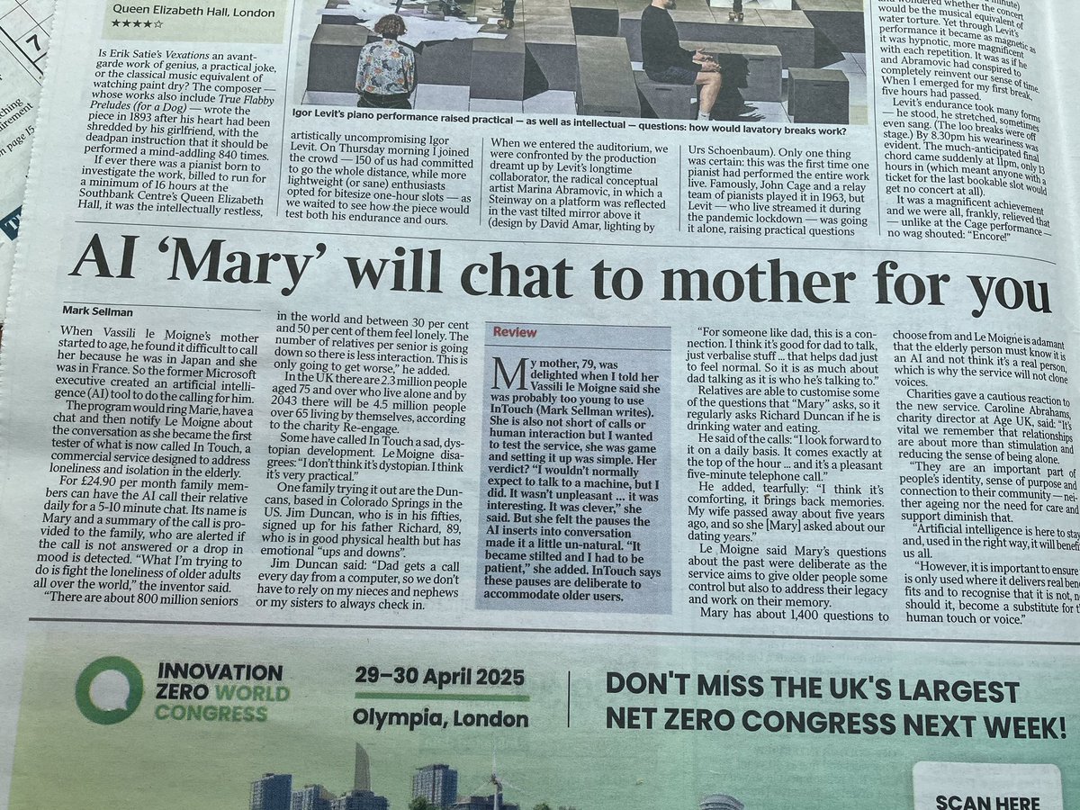 juliamaryross's tweet image. Is this #Ai phone system absurd or a true lifeline ? @thetimes #TheLaughingRobot