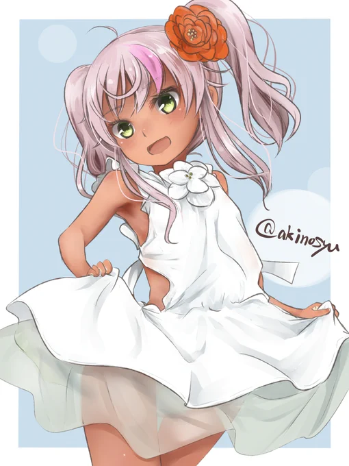ドレスカペチラチラスケスケと実にけしからん#艦これ 