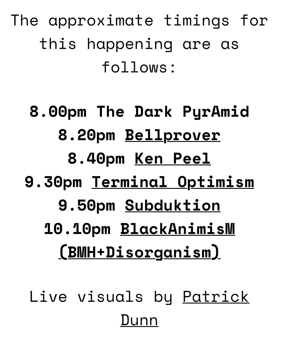 BMH are so excited to be performing with Disorganism (Grey Clay Radio) as BlackAnimisM this evening at The Lucky Chance Theatre bar in Frome. 
It’s a great line-up and tickets can be found here: tickettailor.com/events/theluck… or on the door. 
Maypoles, Dicks, Beltane! 🌿🌱🍄❤️🦎🐓🦊
