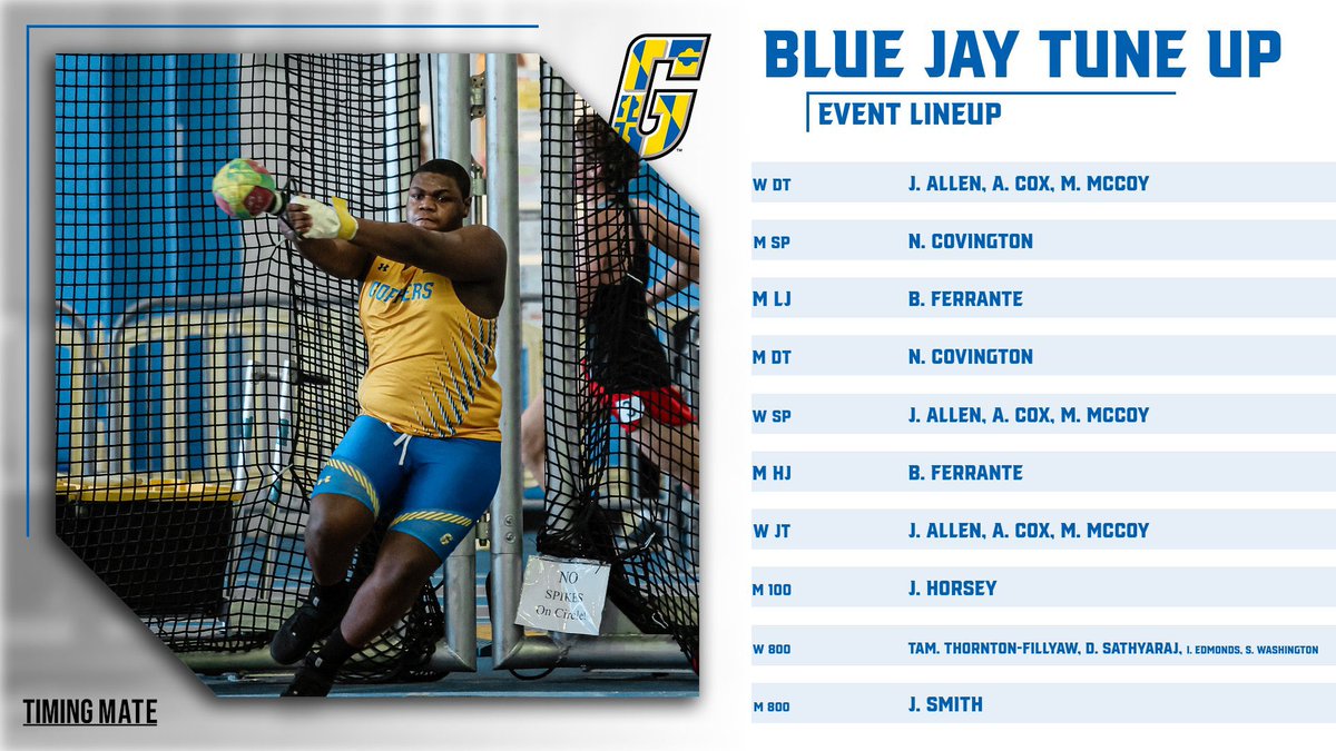Event Lineups for today’s Blue Jay Tune-Up #digdeep