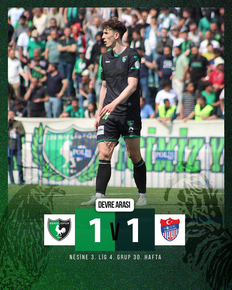 45’ İlk yarı sona erdi. 🟢⚫