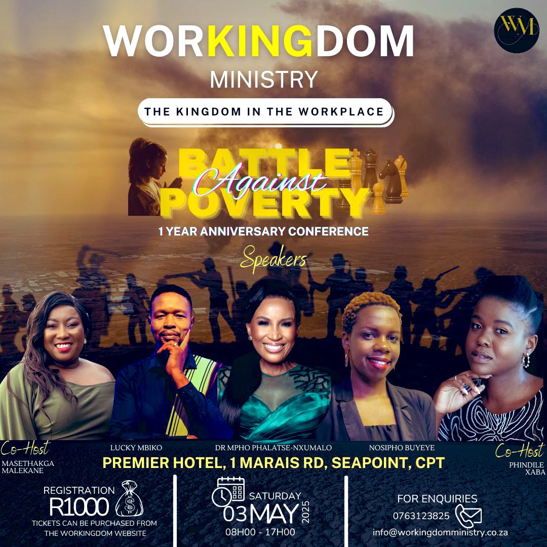 One week to go til this edifying conference on the Battle Against Poverty👌🏽

Be sure to book your seat. It’s going to be empowering👏🏽