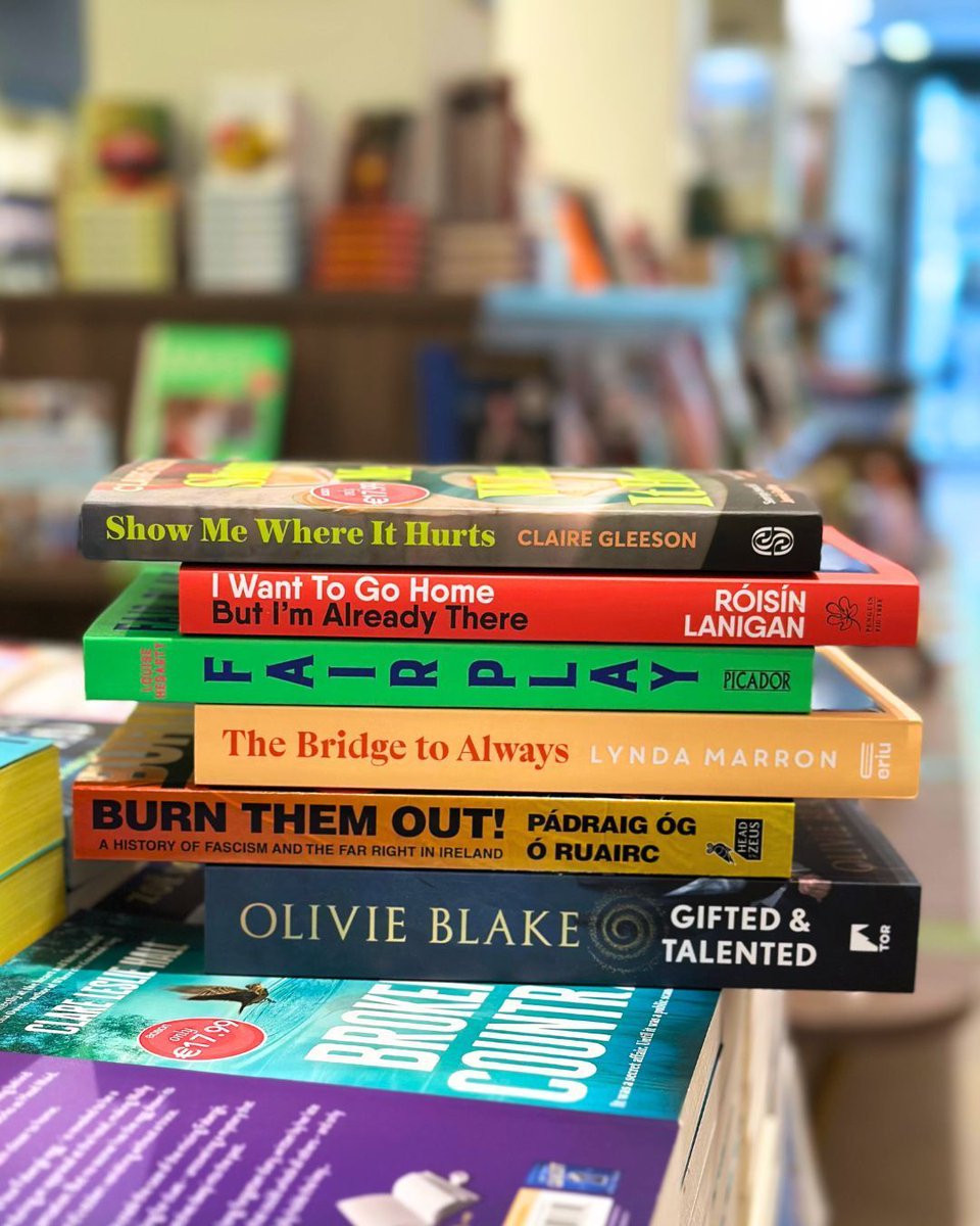 Looking for your next great read?
Here are some of the hottest titles everyone’s talking about this month 🔥📚

✨ Show Me Where It Hurts – Claire Gleeson
✨ I Want To Go Home But I Am Already There – Róisín Lanigan
✨ Fair Play – Louise Hegarty
✨ The Bridge To Always – Lynda