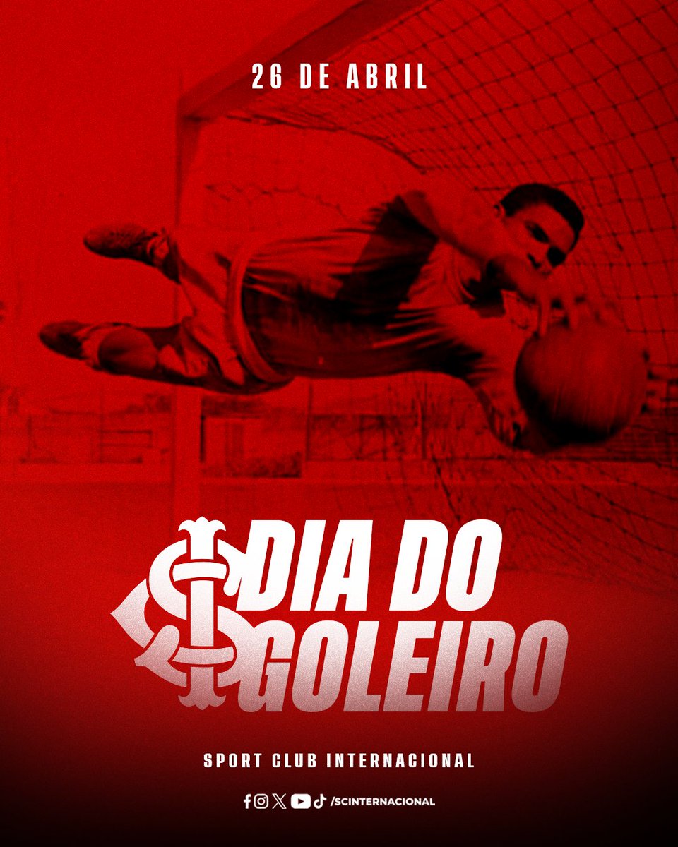 SCInternacional's tweet photo. 🗓️ 𝟐𝟔 𝐝𝐞 𝐚𝐛𝐫𝐢𝐥: data dedicada aos corajosos que escolheram pisar onde nem mesmo a grama ousa nascer.

Em homenagem a um dos maiores da história da posição, o 𝐃𝐢𝐚 𝐝𝐨 𝐆𝐨𝐥𝐞𝐢𝐫𝐨 é comemorado neste sábado. Parabéns a todos os paredões - especialmente aos nossos! 😍🧤