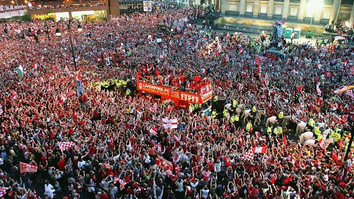Football__Tweet's tweet image. Liverpool are set to hold their title celebrations on May 26th, exactly 20 years to the day after their Champions League celebrations in 2005. 🥳🙌🏆