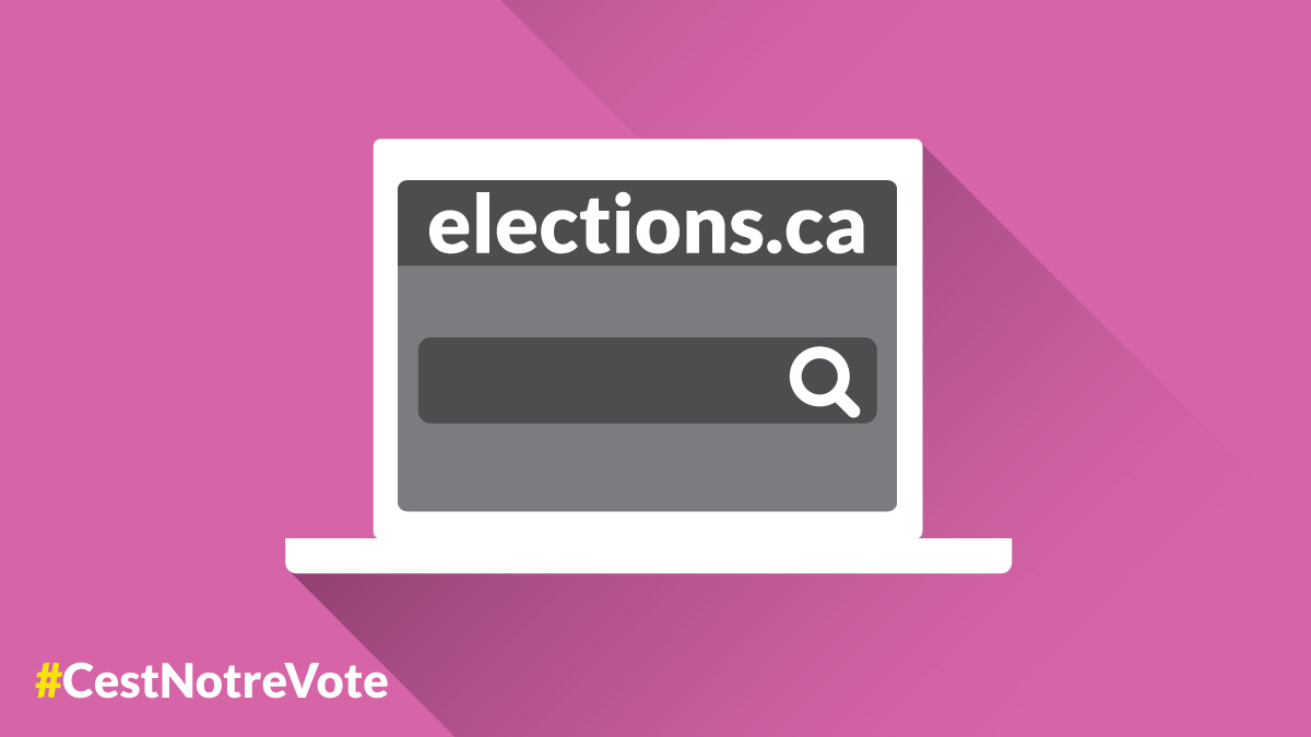 Saviez-vous que les élections fédérales se déroulent différemment des élections provinciales? Pour voter le jour de l’élection, vous devez vous présenter à un bureau de vote précis. Vous en trouverez l’adresse à elections.ca/scripts/vis/Fi… #CestNotreVote