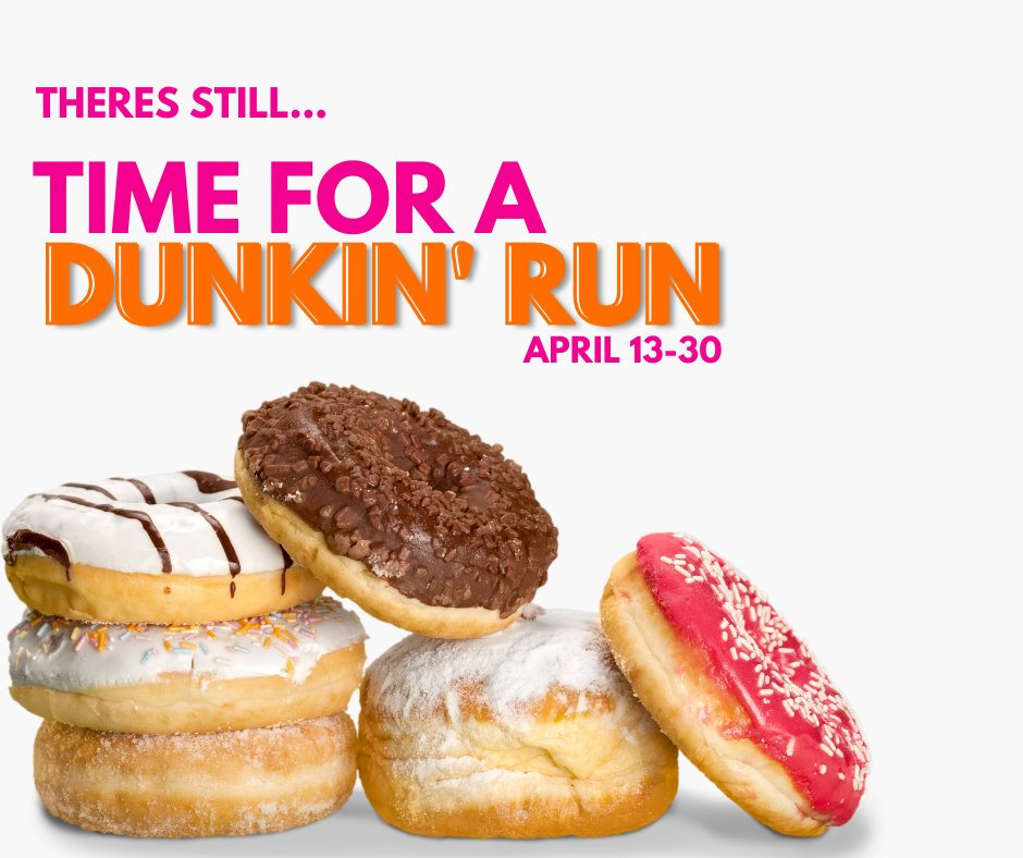 SONorthCarolina's tweet photo. 🚨 Don’t miss out — the Dunkin’ Community Cups fundraiser is almost over!
Time’s running out to grab your coffee AND support Special Olympics NC 🏅☕️
Hit up a participating Dunkin’ before it’s gone — and sip for a great cause! ❤️  #SONC #DunkinLovesSONC
🔗https://t.co/G1R0ACgiot https://t.co/NxSCva8yeb