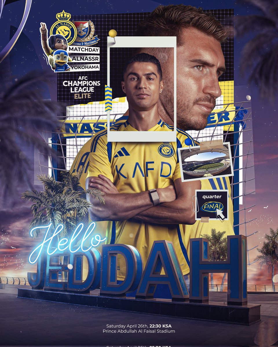 #النصر_يوكوهاما
توقعي والعلم عند الله سبحانه.
مباراة النصر يوكوهاما
سجال وطحن.
فوز النصر ب 4 / 2