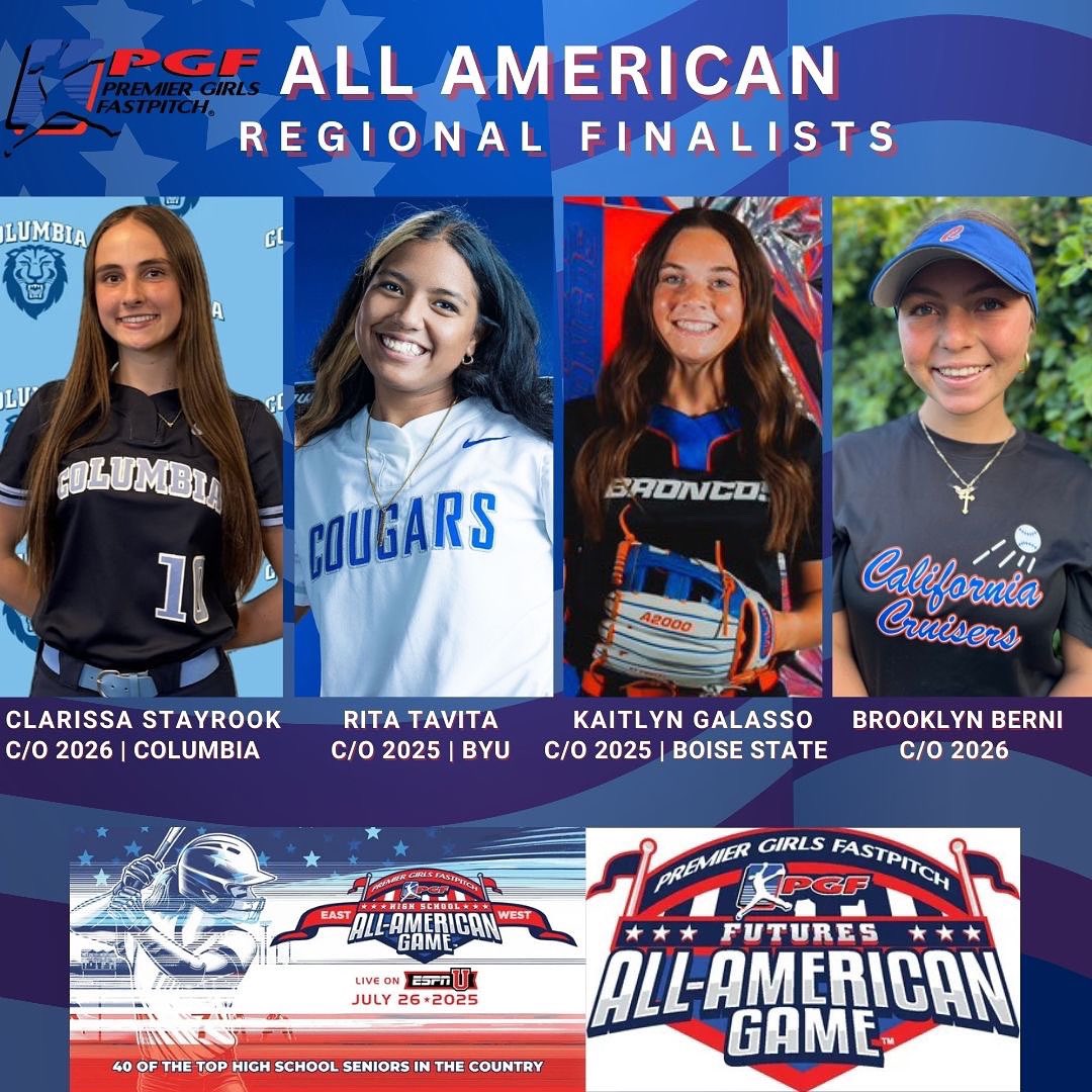 High school ball ending soon means we get to see our ladies back in action! Congrats to 4 of our own named as ALL AMERICAN REGIONAL FINALISTS, recognizing the best high school players in the country! Thank you <a href="/PGFnetwork/">PGF</a> for recognizing all of the talented, hardworking players!