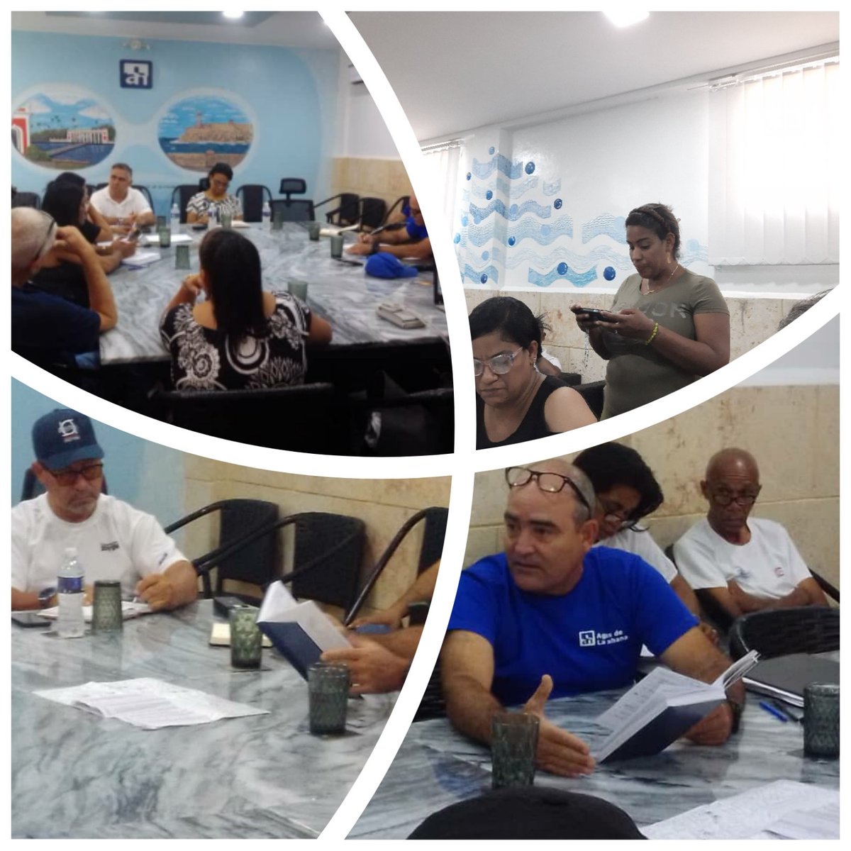 Ahora nos encontramos en <a href="/AguasdeLaHabana/">Aguas de La Habana</a>, seguimiento al abasto de agua y saneamiento de la capital, continuan los trabajos para las soluciones de salideros en las redes hidráulicas, más de 25 acciones de reparaciones en la semana. #UnidosXCuba